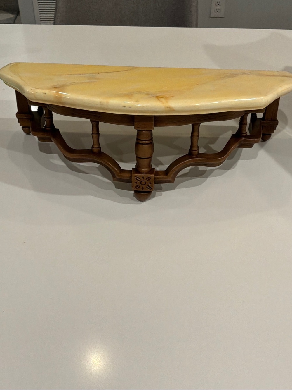 Syrococraft wall hanging marble style console table great for miniatures